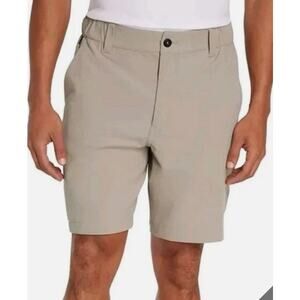 Eddie Bauer NWT small khaki shorts flex waist tech short UPF30 mens